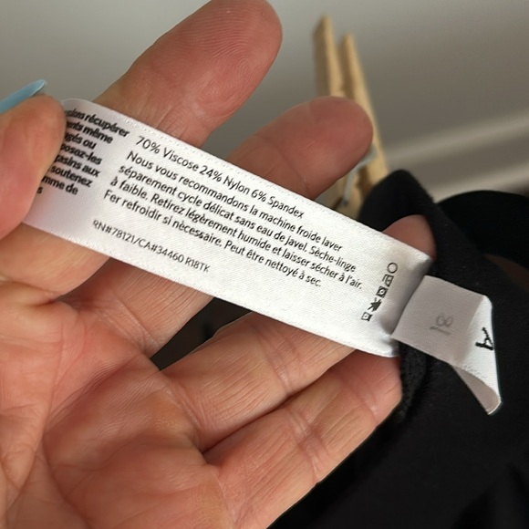 Eileen Fisher classic black elastic waist slacks XS/TP - Picture 9 of 9